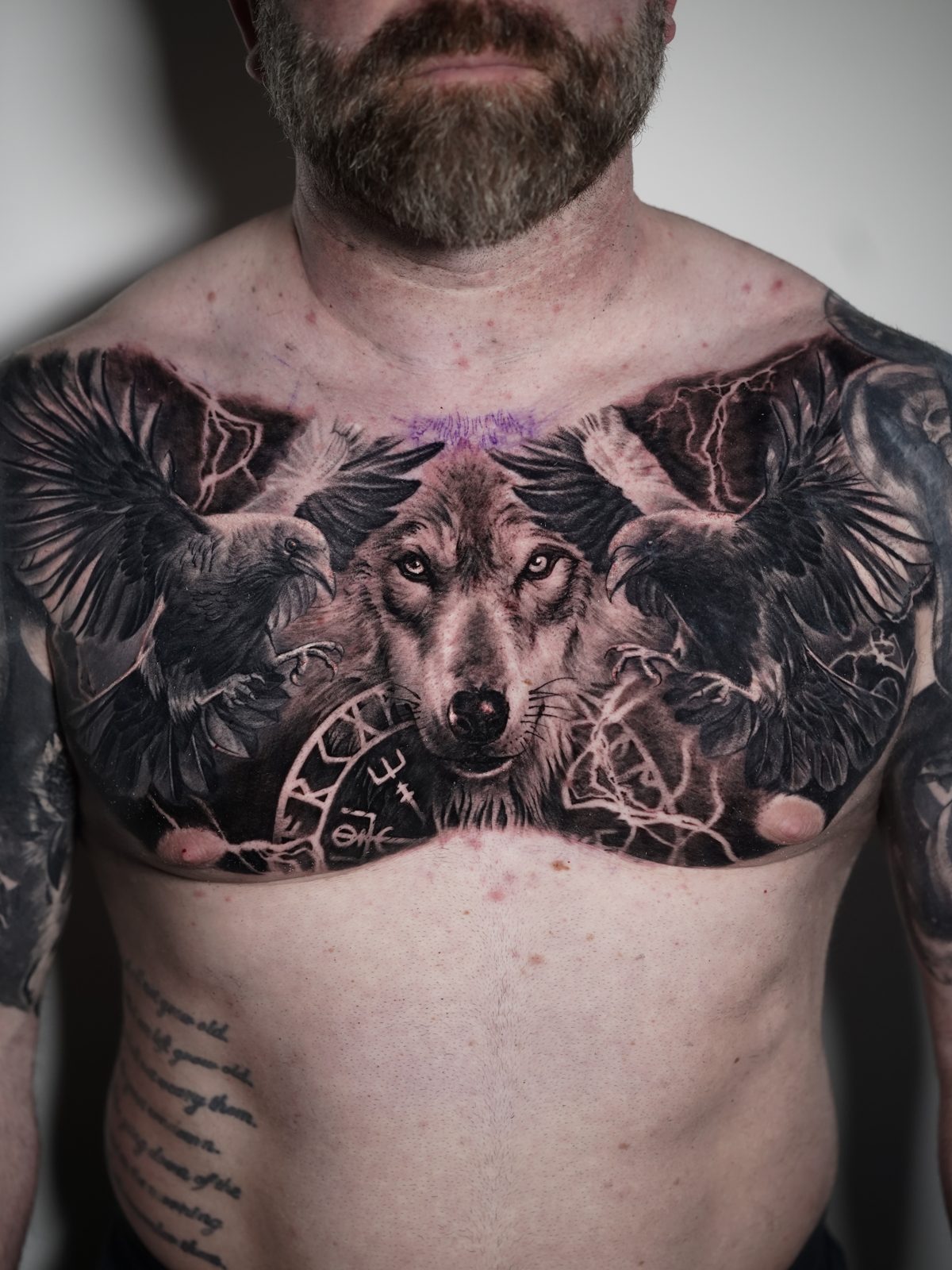 black and grey realism tattoo by Milan Boros, London