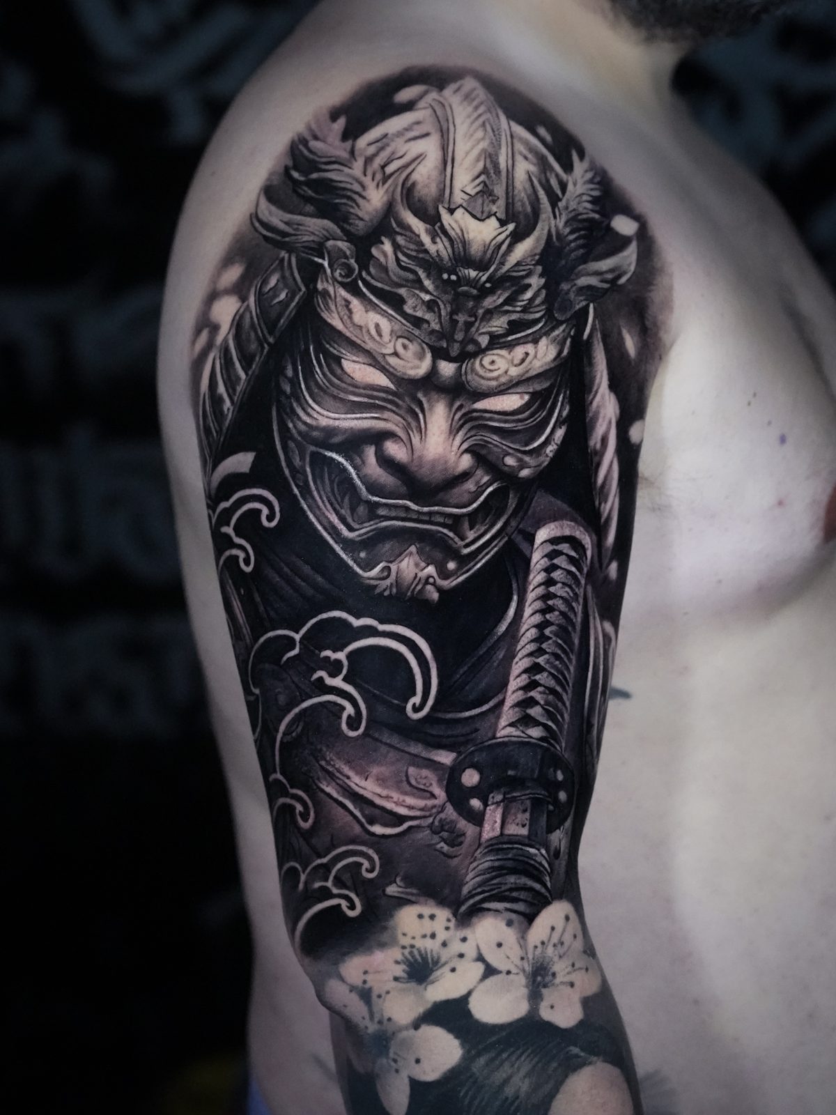 black and grey realism tattoo by Milan Boros, London
